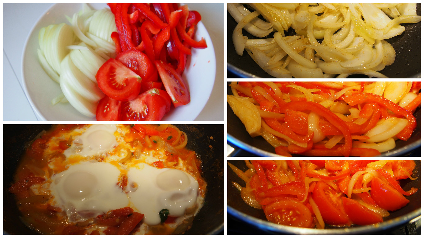 Egg Recipe with Tomatoes, Pepper and Onion Recipe for Shakshuka