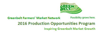 2016 Production Opportunities Program 2016 Production Opportunities Program